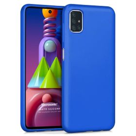 Microsonic Matte Silicone Samsung Galaxy M51 Mavi Kılıf