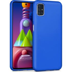 Microsonic Matte Silicone Samsung Galaxy M51 Mavi Kılıf