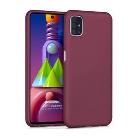 Microsonic Matte Silicone Samsung Galaxy M51 Mor Cep Telefonu Kılıfı