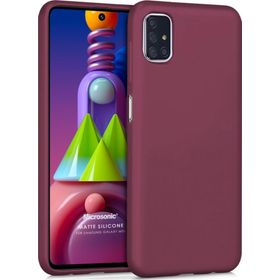 Microsonic Matte Silicone Samsung Galaxy M51 Mor Cep Telefonu Kılıfı