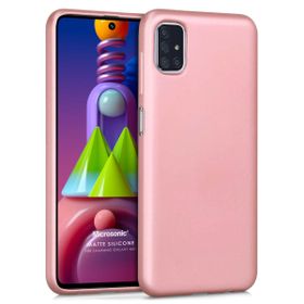Microsonic Matte Silicone Samsung Galaxy M51 Rose Gold Cep Telefonu Kılıfı