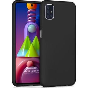Microsonic Matte Silicone Samsung Galaxy M51 Siyah Kılıf