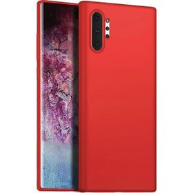 Microsonic Matte Silicone Samsung Galaxy Note 10 Plus Kırmızı Cep Telefonu Kılıfı