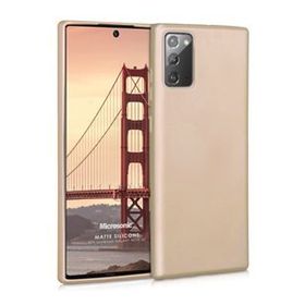 Microsonic Matte Silicone Samsung Galaxy Note 20 Gold Cep Telefonu Kılıfı