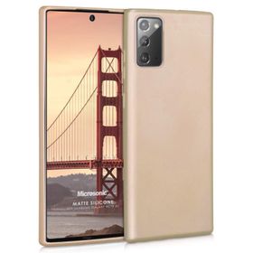 Microsonic Matte Silicone Samsung Galaxy Note 20 Gold Cep Telefonu Kılıfı