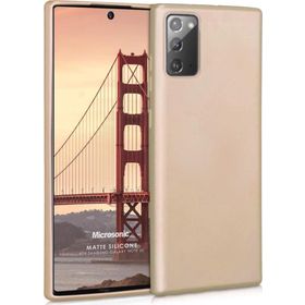 Microsonic Matte Silicone Samsung Galaxy Note 20 Gold Cep Telefonu Kılıfı
