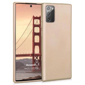 Microsonic Matte Silicone Samsung Galaxy Note 20 Gold Cep Telefonu Kılıfı