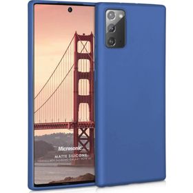 Microsonic Matte Silicone Samsung Galaxy Note 20 Lacivert Cep Telefonu Kılıfı