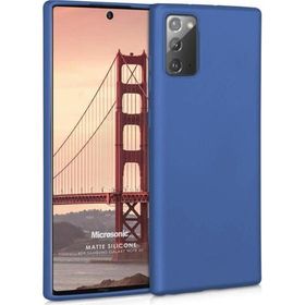 Microsonic Matte Silicone Samsung Galaxy Note 20 Lacivert Cep Telefonu Kılıfı
