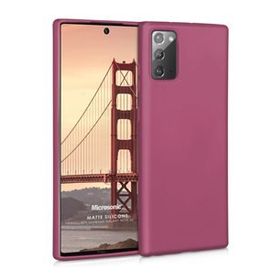 Microsonic Matte Silicone Samsung Galaxy Note 20 Mor Cep Telefonu Kılıfı