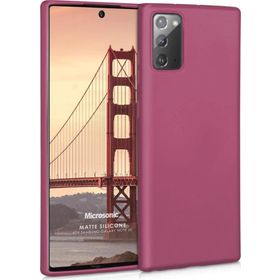 Microsonic Matte Silicone Samsung Galaxy Note 20 Mor Cep Telefonu Kılıfı