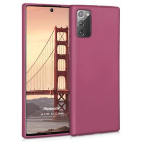 Microsonic Matte Silicone Samsung Galaxy Note 20 Mor Cep Telefonu Kılıfı