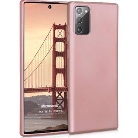 Microsonic Matte Silicone Samsung Galaxy Note 20 Rose Gold Cep Telefonu Kılıfı