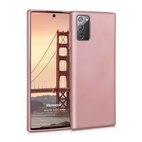 Microsonic Matte Silicone Samsung Galaxy Note 20 Rose Gold Cep Telefonu Kılıfı