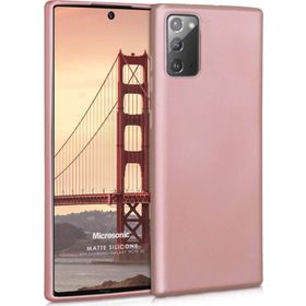 Microsonic Matte Silicone Samsung Galaxy Note 20 Rose Gold Cep Telefonu Kılıfı