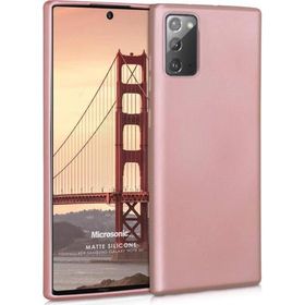 Microsonic Matte Silicone Samsung Galaxy Note 20 Rose Gold Cep Telefonu Kılıfı
