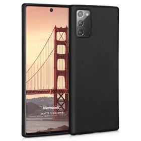 Microsonic Matte Silicone Samsung Galaxy Note 20 Siyah Cep Telefonu Kılıfı