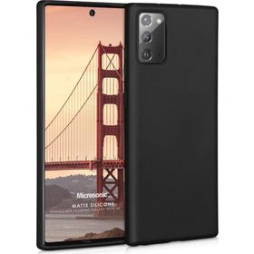 Microsonic Matte Silicone Samsung Galaxy Note 20 Siyah Cep Telefonu Kılıfı