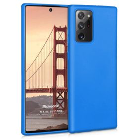 Microsonic Matte Silicone Samsung Galaxy Note 20 Ultra Mavi Cep Telefonu Kılıfı
