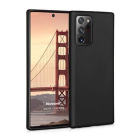 Microsonic Matte Silicone Samsung Galaxy Note 20 Ultra Siyah Cep Telefonu Kılıfı