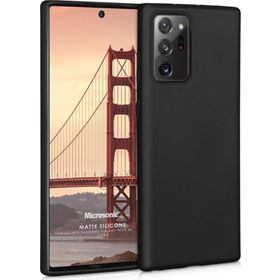 Microsonic Matte Silicone Samsung Galaxy Note 20 Ultra Siyah Cep Telefonu Kılıfı
