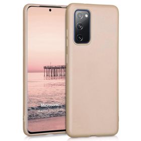 Microsonic Matte Silicone Samsung Galaxy S20 FE Gold Cep Telefonu Kılıfı