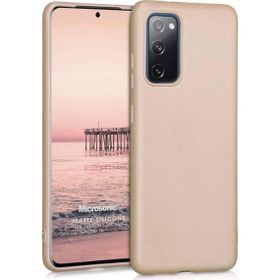 Microsonic Matte Silicone Samsung Galaxy S20 FE Gold Cep Telefonu Kılıfı