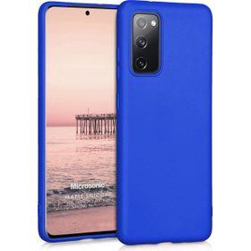 Microsonic Matte Silicone Samsung Galaxy S20 FE Mavi Cep Telefonu Kılıfı