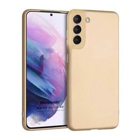 Microsonic Matte Silicone Samsung Galaxy S21 FE Gold Cep Telefonu Kılıfı
