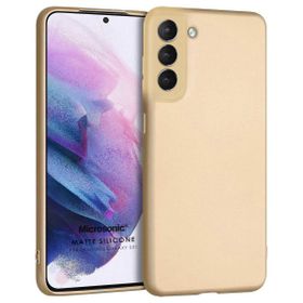 Microsonic Matte Silicone Samsung Galaxy S21 FE Gold Cep Telefonu Kılıfı