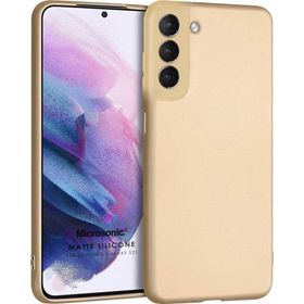 Microsonic Matte Silicone Samsung Galaxy S21 FE Gold Cep Telefonu Kılıfı