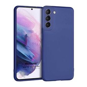 Microsonic Matte Silicone Samsung Galaxy S21 FE Lacivert Cep Telefonu Kılıfı