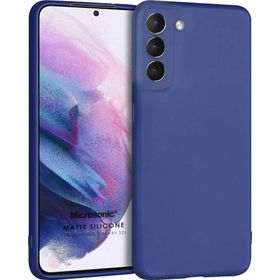 Microsonic Matte Silicone Samsung Galaxy S21 FE Lacivert Cep Telefonu Kılıfı