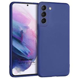 Microsonic Matte Silicone Samsung Galaxy S21 FE Lacivert Cep Telefonu Kılıfı