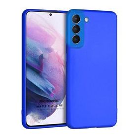 Microsonic Matte Silicone Samsung Galaxy S21 FE Mavi Cep Telefonu Kılıfı