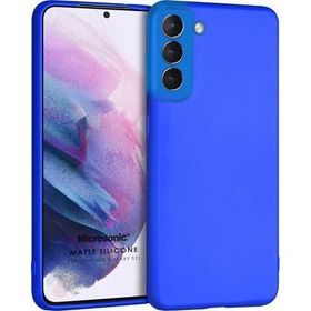 Microsonic Matte Silicone Samsung Galaxy S21 FE Mavi Cep Telefonu Kılıfı