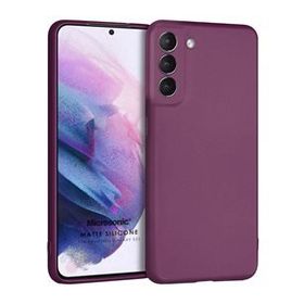 Microsonic Matte Silicone Samsung Galaxy S21 FE Mor Cep Telefonu Kılıfı