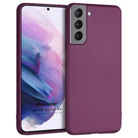 Microsonic Matte Silicone Samsung Galaxy S21 Mor Cep Telefonu Kılıfı