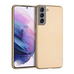 Microsonic Matte Silicone Samsung Galaxy S21 Plus Gold Cep Telefonu Kılıfı
