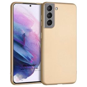 Microsonic Matte Silicone Samsung Galaxy S21 Plus Gold Cep Telefonu Kılıfı