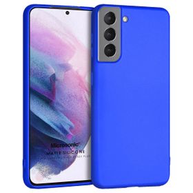 Microsonic Matte Silicone Samsung Galaxy S21 Plus Mavi Cep Telefonu Kılıfı