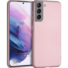 Microsonic Matte Silicone Samsung Galaxy S21 Plus Rose Gold Cep Telefonu Kılıfı