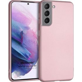 Microsonic Matte Silicone Samsung Galaxy S21 Rose Gold Cep Telefonu Kılıfı