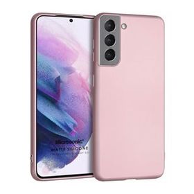 Microsonic Matte Silicone Samsung Galaxy S21 Rose Gold Cep Telefonu Kılıfı