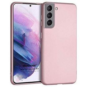 Microsonic Matte Silicone Samsung Galaxy S21 Rose Gold Cep Telefonu Kılıfı