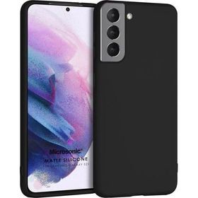 Microsonic Matte Silicone Samsung Galaxy S21 Siyah Telefon Kılıfı