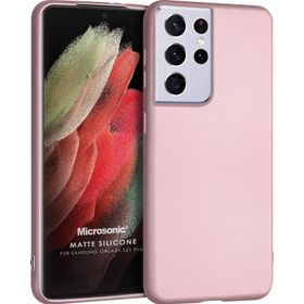 Microsonic Matte Silicone Samsung Galaxy S21 Ultra Rose Gold Cep Telefonu Kılıfı