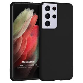 Microsonic Matte Silicone Samsung Galaxy S21 Ultra Siyah Kılıf