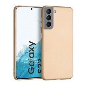 Microsonic Matte Silicone Samsung Galaxy S22 Gold Cep Telefonu Kılıfı