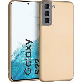 Microsonic Matte Silicone Samsung Galaxy S22 Gold Cep Telefonu Kılıfı